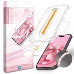 iPhone18 Pro 17 Pro ���饹�ե���� ����� ��Ʃ�� ���ꥢ Mignu �����������ե졼�� 0.28mm ����10H ���եȥե졼�� ��ܥ�塼����󥬥饹 Ž�ճ�̿ �ִ�Ž�� �ԥ󥯥�� �����ե��� �ݸ�ե���� MTK5419IP6B �饹���Хʥ�
