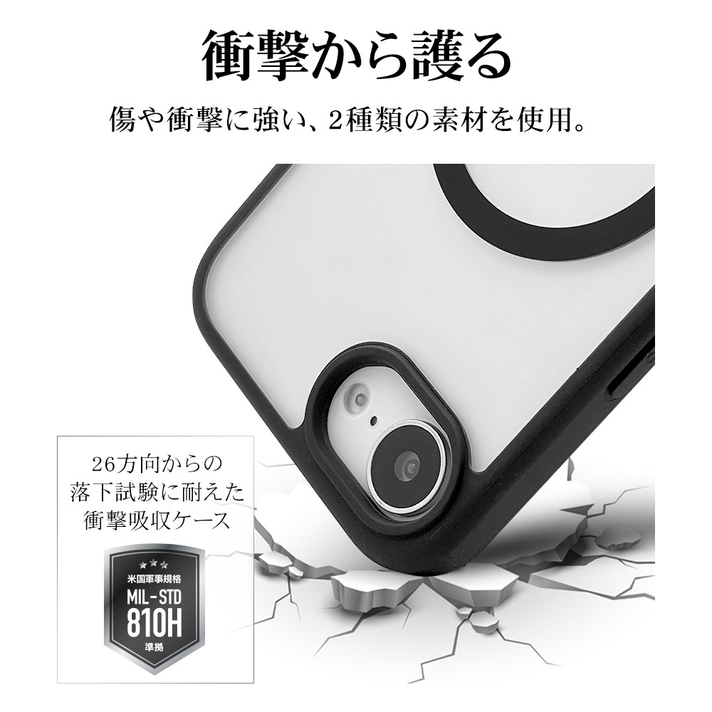 iPhone 16e  С ϥ֥å MagSafeб RHINOX 饤Υå Ѿ׷ۼ MIL ꥢ ɽ̹5H TPUХѡ ȥåץۡ 磻쥹 ֥åߥꥢ ե ޥۥ 9129IP5EHABK饹Хʥ