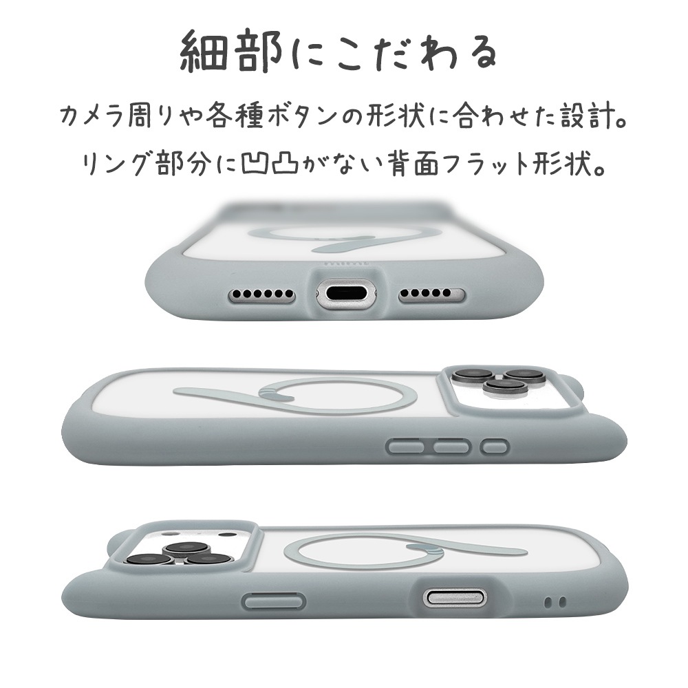 iPhone17 Pro Max  С ϥ֥å MagSafeб ޥͥåȽ mimi ǭ ͥ ͤߤ Ѿ׷ MIL ̥ꥢ TPUХѡ 磻쥹 ⡼֥롼 ե ޥۥ 9112IP5DHPMSBL 饹Хʥ