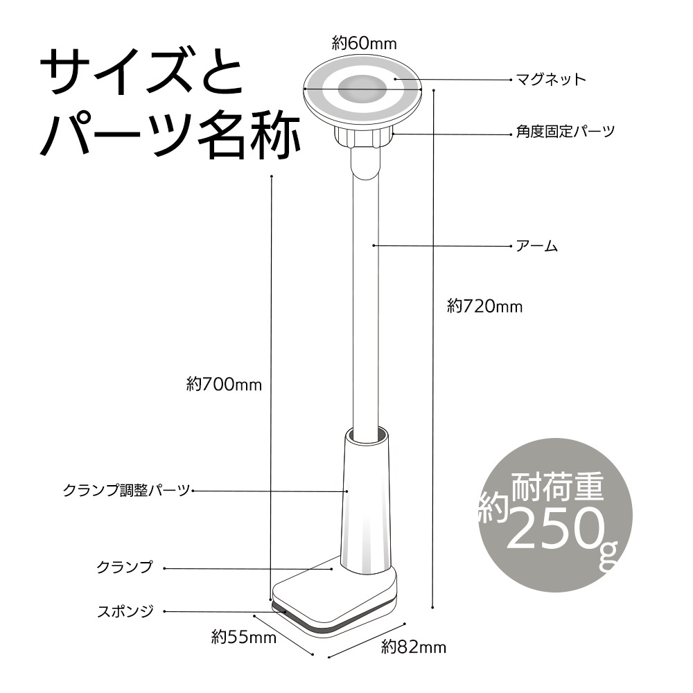 �ե쥭���֥륢���ॹ����� MagSafe�б� �ޥ������� �ޥ��ͥå� ��ñ��æ �����ץ����� �֥�å� iPhone Android ���ޥ� ���ޡ��ȥե��� RSTAND06BK �饹���Хʥ�