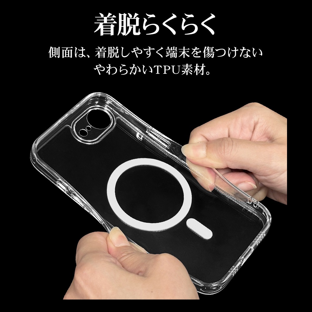 iPhone 16e  С ϥ֥å MagSafeб RHINOX 饤Υå ˸ݸ ̩߷ Ѿ׷ۼ MIL ꥢ ɽ̹5H TPUХѡ 磻쥹 ե ޥۥ 9130IP5EHALCL 饹Хʥ