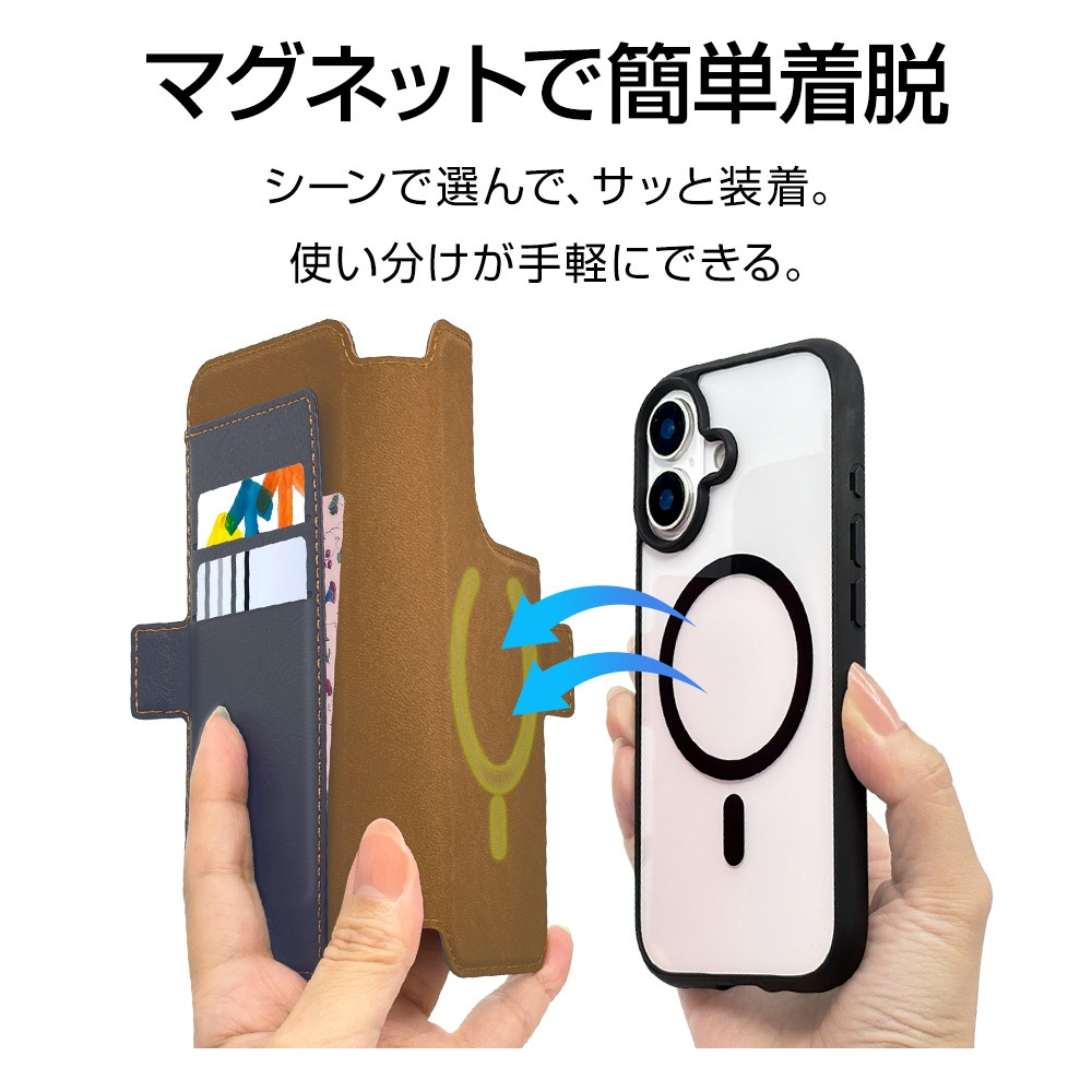 iPhone ���ޥ� ���� ������ ���С� ��Ģ�� ���� ���������� MagSafe�б� ��ñ��æ �ޥ��ͥå� ���� �᥿�륷���� 6.9������ޤ��б� �����ɥޥ��ͥå� �ͥ��ӡ��ߥ֥饦�� ���ޥۥ����� RFMB02SMNVB �饹���Хʥ�