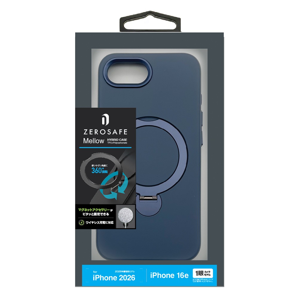 iPhone17e 16e ������ ���С� �ϥ��֥�å� ZEROSAFE Mellow MagSafe�б� �Ѿ׷�ۼ� MIL���� �ޥå� TPU�Х�ѡ������� ����դ� ��ɻ� �磻��쥹���� �ͥ��ӡ� �����ե��� ���ޥۥ����� 9406IP6EZSMNV �饹���Хʥ�