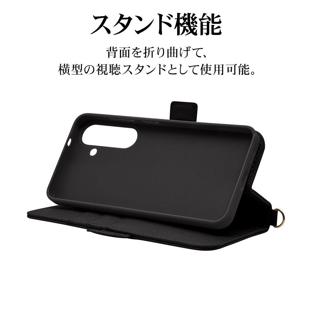 Galaxy S25 SC-51F SCG31 ������ ���С� ��Ģ�� ���������� ������ɵ�ǽ �ϥ�ɥ��ȥ�å��դ� �֥�å� ����饯���� S25 ���ޥۥ����� 8740GS25BHSBK �饹���Хʥ�