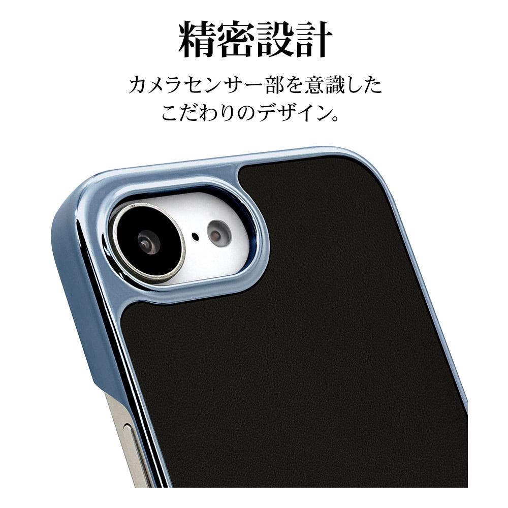 iPhone 16e ケース カバー ハード メタルフレーム 軽量 背面
