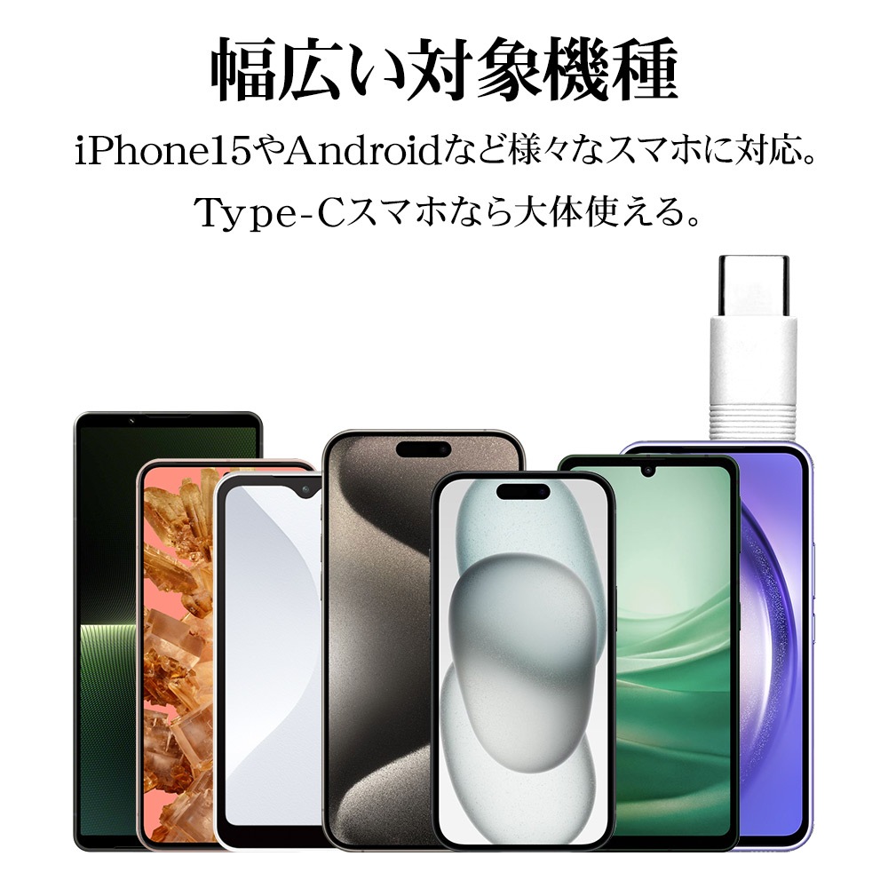 Ѵ  ̿ ץ C ޥUSB Type-C typec microUSB micro-B iPhone15 ޥ ֥å ֥å ե ޡȥե RHEMC01BK 饹Хʥ