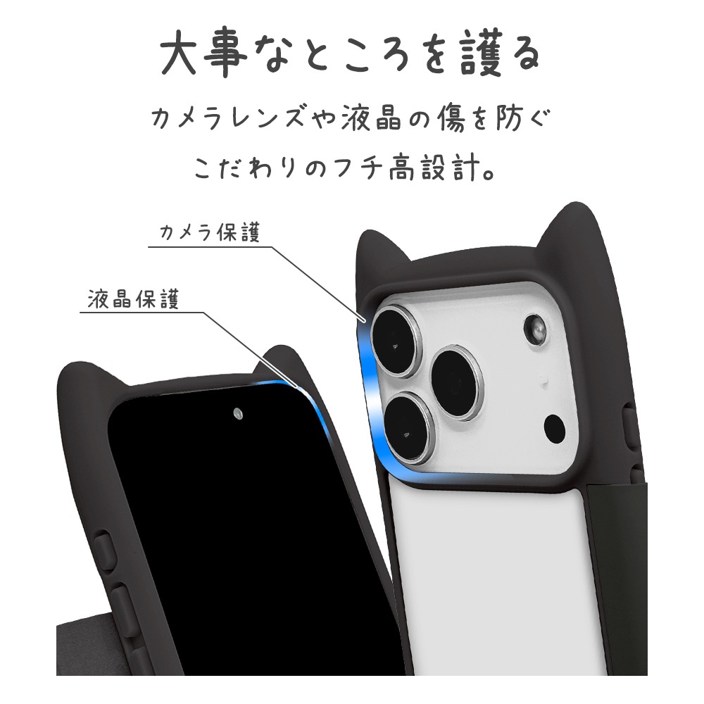 iPhone17 Pro ������ ���С� ��Ģ�� �ϥ��֥�å� �ե��դ� mimi ǭ�� �ͥ��ߥ� �Ѿ׷� MIL ���̥��ꥢ TPU�Х�ѡ������� ���������� �磻��쥹���� �֥�å� �����ե��� ���ޥۥ����� 9181IP5BBHPBK �饹���Хʥ�