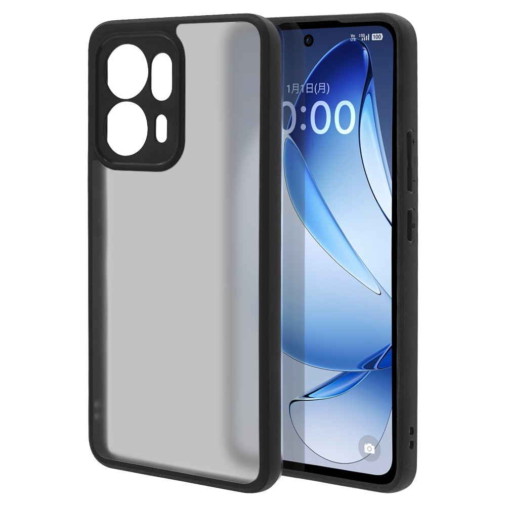OPPO Reno13 A ������ ���С� �ϥ��֥�å� �˸��ݸ� ��̩�߷� �Ѿ׷�ۼ� 1.5mm ���ȥ�åץۡ��� �֥�å��ߥե����ȥ֥�å� ���å� ��� ���ޥۥ����� 8836OR13AHPLFBK �饹���Хʥ�