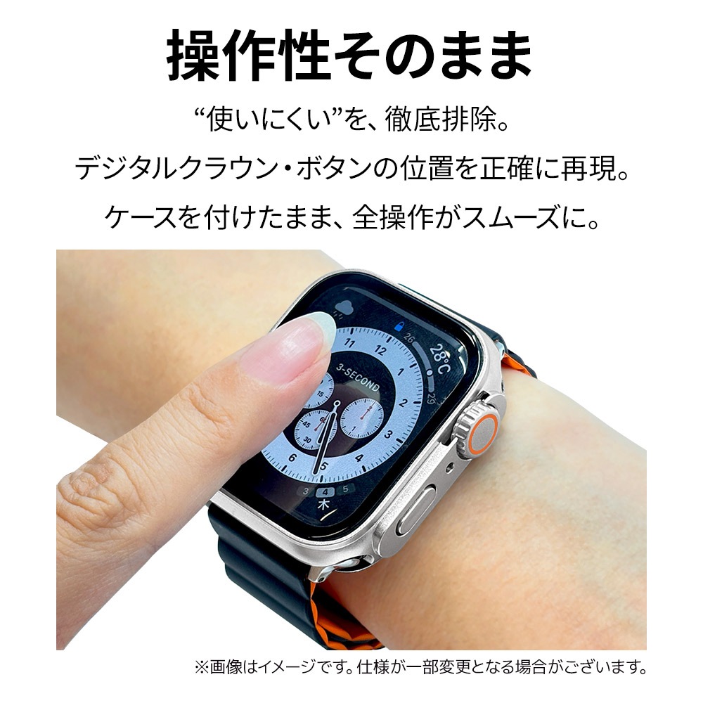 Apple Watch Series11 Series10 42mm ���饹�ե���� ������ ���С� �ϥ��֥�å� ����� ��Ʃ�� �֥�å� BK PC+GLASS ���饹���η��ץ��ƥ����� ɽ�̹���8H ���åץ륦���å� GHB5572AW42 �饹���Хʥ�