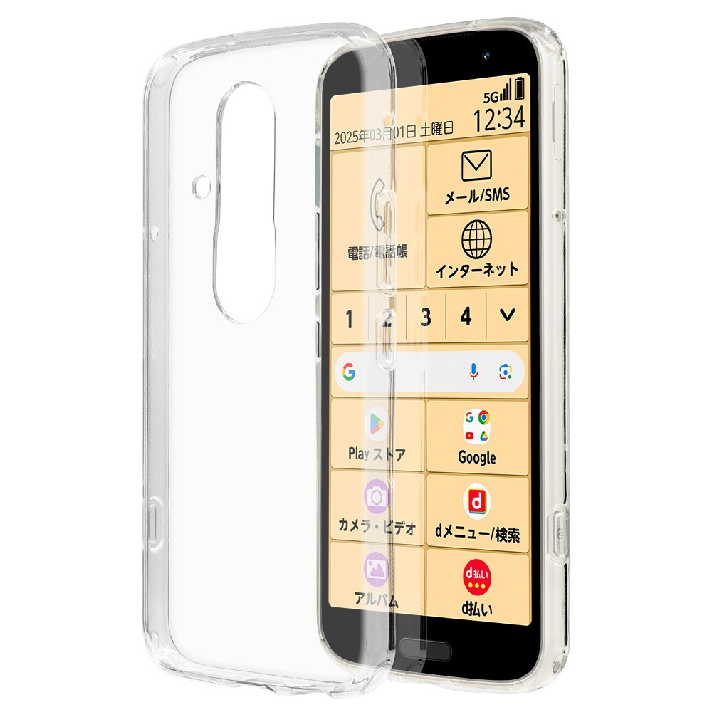 餯餯ޡȥե F-53E  С եȥ TPU Ѿ׷ۼ ꥢ Ʃ 1.2mm 餯餯ۥ ޥۥ 8469F53ETPCL 饹Хʥ