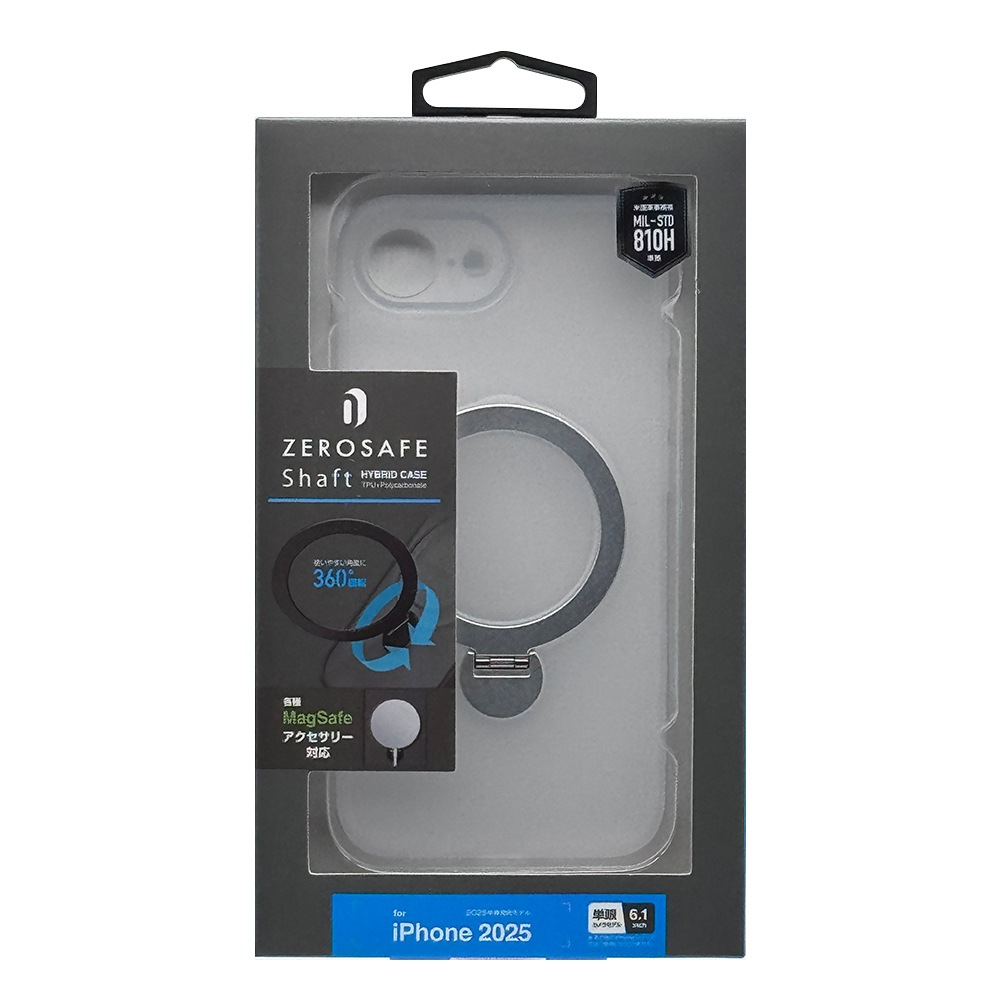 BY iPhone 16e  С ϥ֥å ZEROSAFE Shaft MagSafeб Ѿ׷ۼ MIL ꥢ TPUХѡ դ ɻ եȥۥ磻 ե ޥۥ 8708-IP5EZSFSWH 饹Хʥ