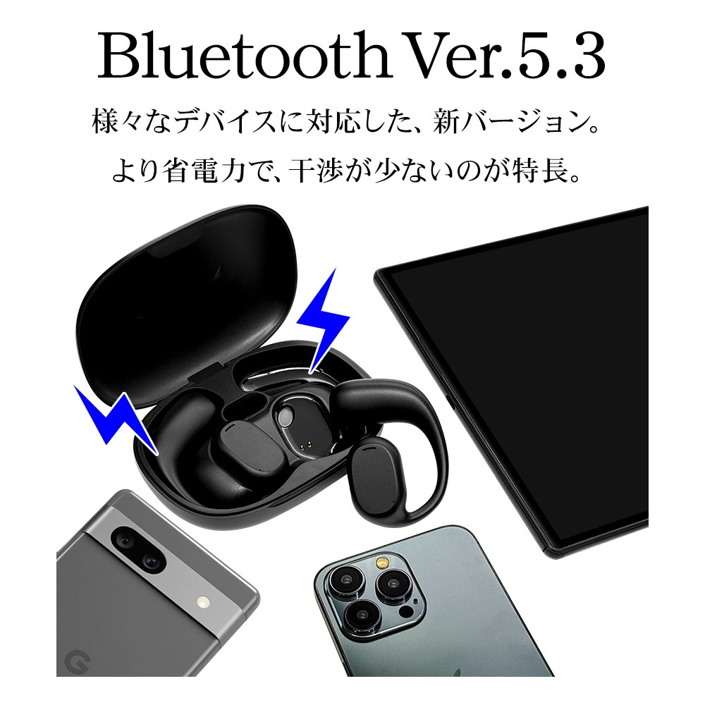 iPhone ���ޥ� Bluetooth 5.3 Air��Ƴ IPX4 �ɿ� �����ץ󥤥䡼 �����磻��쥹 ���ƥ쥪 ����ۥ� �ޥ��� ���䡼�եå� ���ݤ�  ���� ���Ϥβ���ʹ������ ������C���� �忮���������å��դ� �ϥ󥺥ե꡼ ���� �ۥ磻�� RTWS07WH