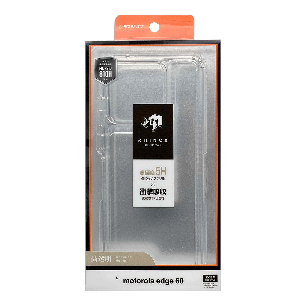 motorola edge 60 ������ ���С� �ϥ��֥�å� RHINOX �饤�Υå��� �Ѿ׷�ۼ� MIL���� ���ꥢ Ʃ�� ɽ�̹���5H TPU�Х�ѡ������� ��ȥ����� ���å� ���ޥۥ����� 9385ME60HACL �饹���Хʥ�