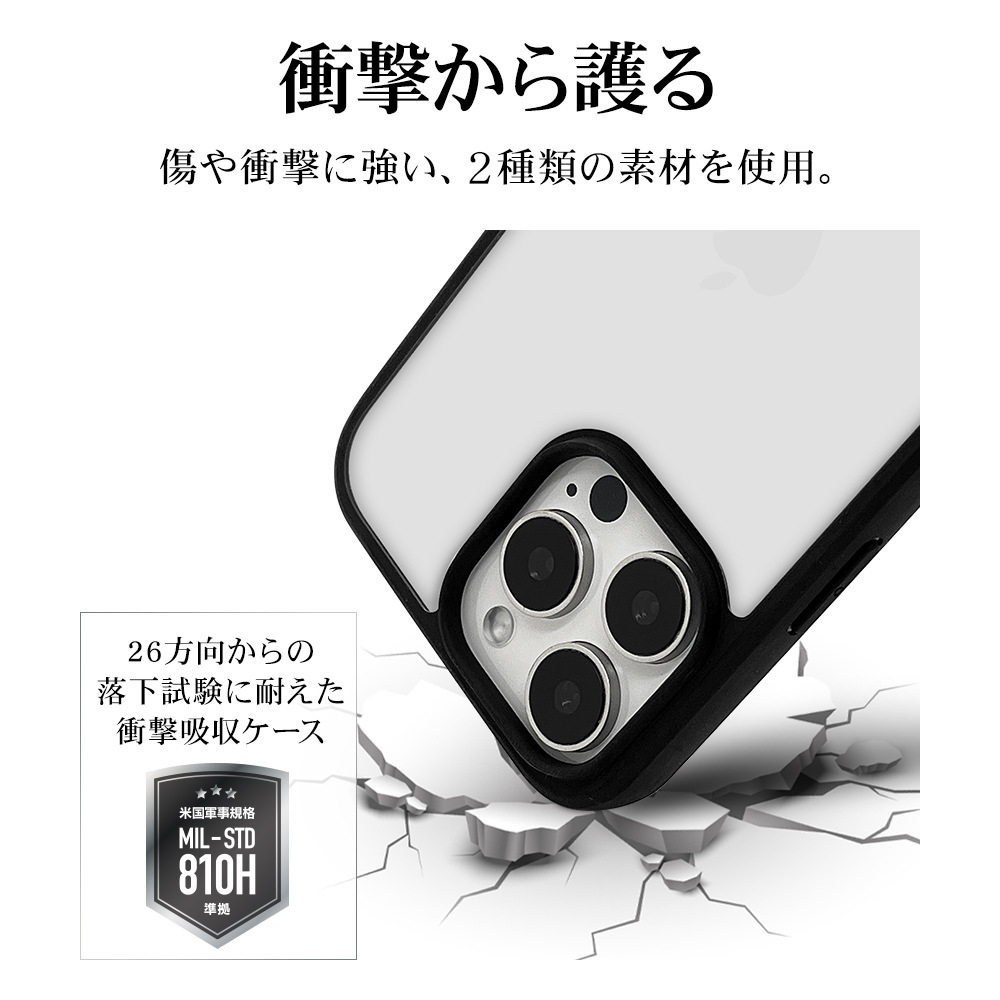 iPhone16 Pro Max ������ ���С� �ϥ��֥�å� RHINOX �饤�Υå��� �Ѿ׷�ۼ� MIL���� ���ꥢ Ʃ�� ɽ�̹���5H TPU�Х�ѡ������� �磻��쥹�����б� �֥�å��ߥ��ꥢ �����ե��� ���ޥۥ����� 8282IP467PHABK �饹���Хʥ�