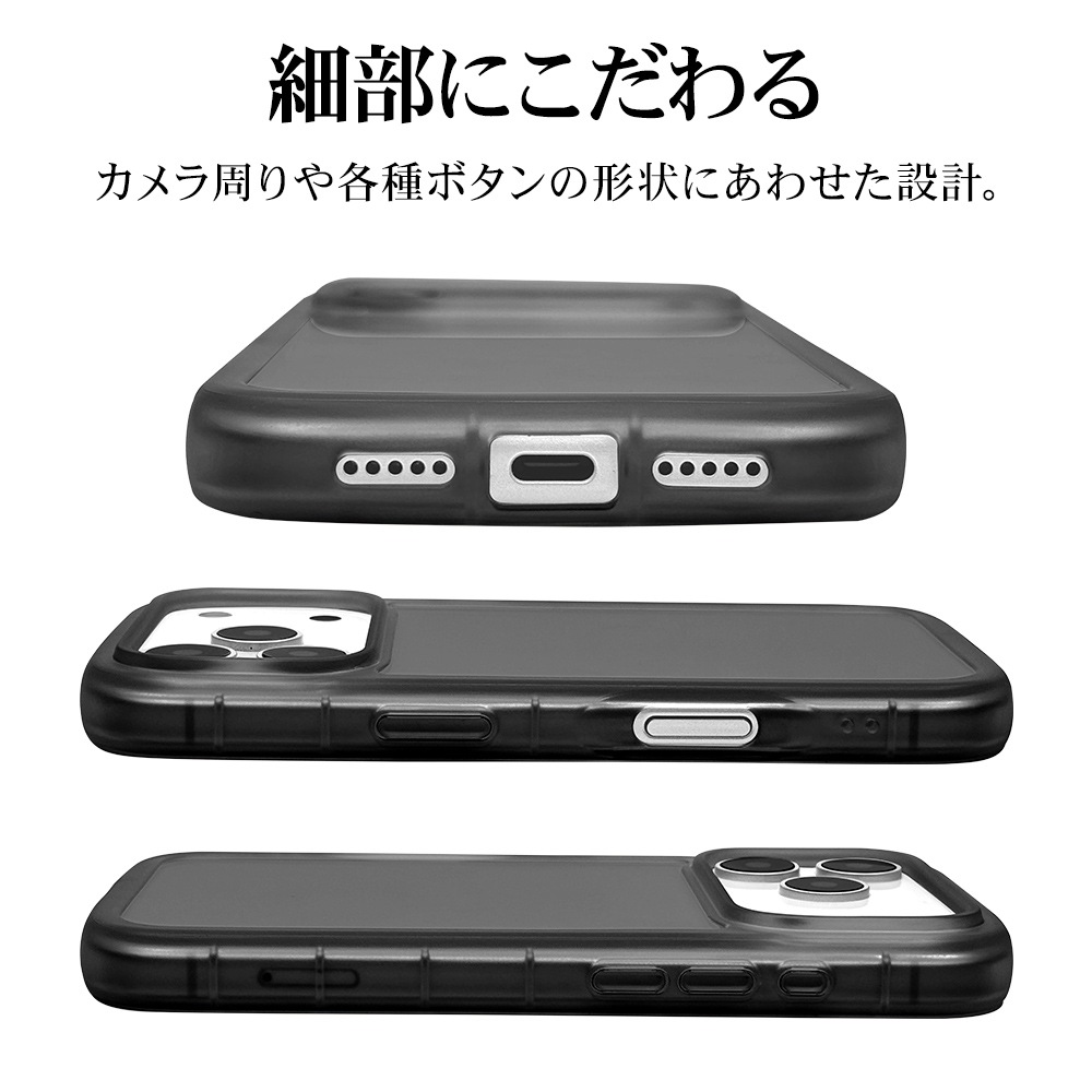 iPhone17 Pro ������ ���С� ���եȥ����� TPU fluffy shape case �Ѿ׷�ۼ� ���� ��� 2.5mm �פä��� ���ȥ�åץۡ��� �֥�å� �����ե��� ���ޥۥ����� 9029IP5BTPBK �饹���Хʥ�