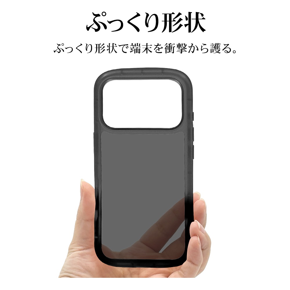 iPhone17 Pro ������ ���С� ���եȥ����� TPU fluffy shape case �Ѿ׷�ۼ� ���� ��� 2.5mm �פä��� ���ȥ�åץۡ��� �֥�å� �����ե��� ���ޥۥ����� 9029IP5BTPBK �饹���Хʥ�