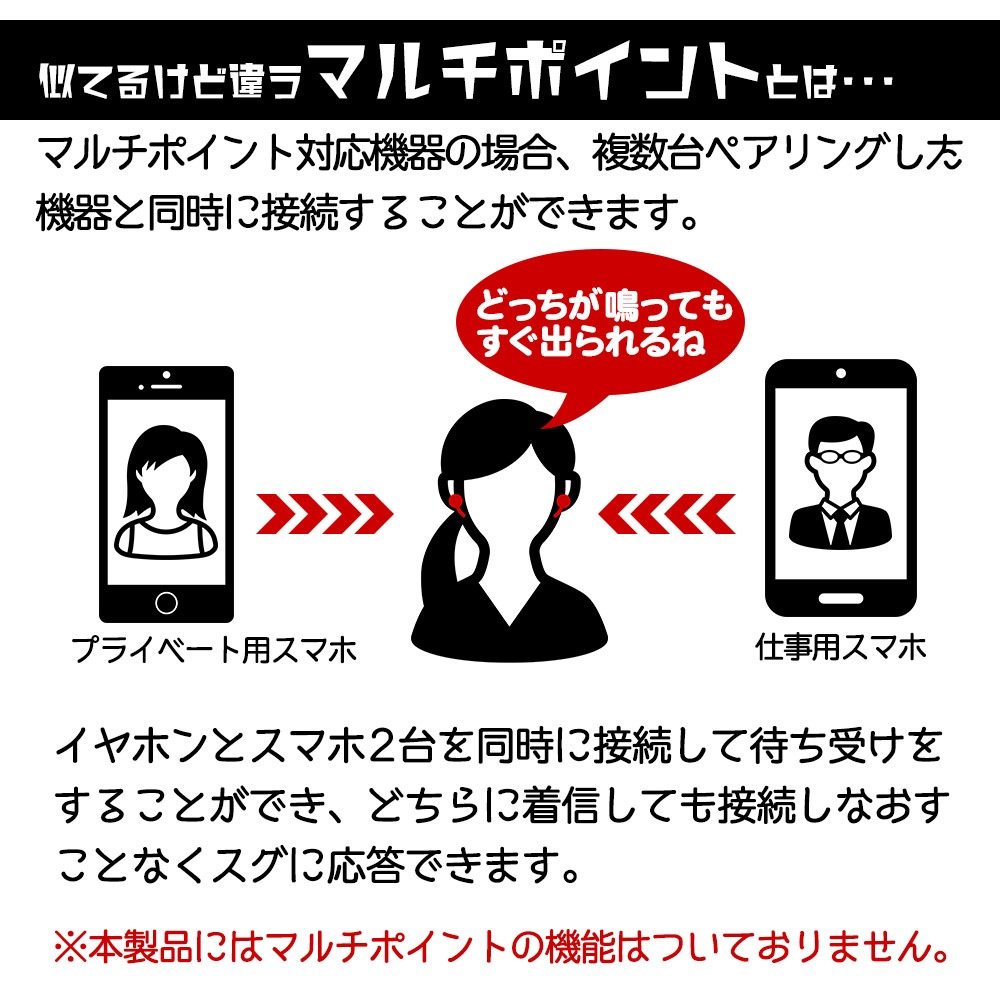 iPhone ���ޥ� Bluetooth 5.0 �ͥå��Х�ɷ� �磻��쥹 ���ƥ쥪 ����ۥ� �ޥ��� �֥롼�ȥ����� �����å��դ� ���ò�ǽ �ϥ󥺥ե꡼ �֥�å� RBTESMS03BK