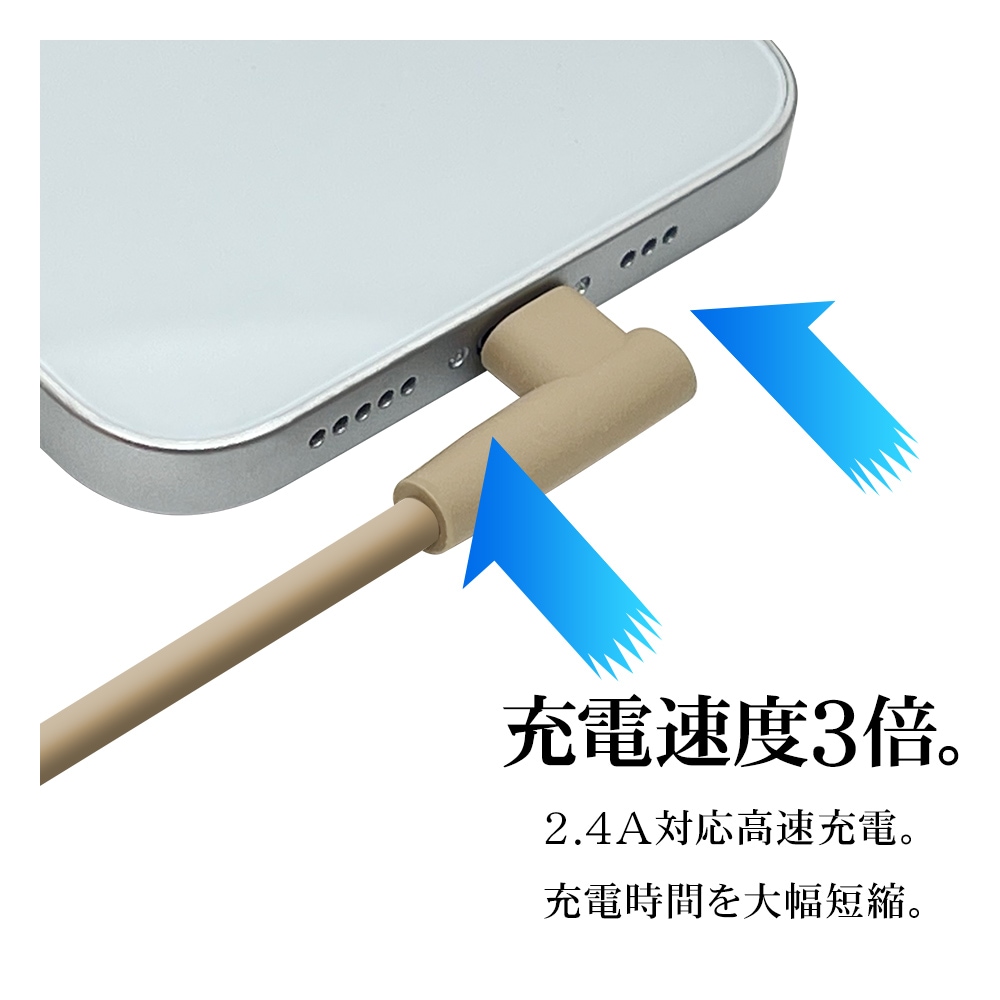 iPhone iPod iPad MFiǧ�� L���饤�ȥ˥󥰥����֥� ���餫�� ����ߤˤ��� ���� �̿� ������ �襳 2.4����ڥ� 1�᡼�ȥ� ������A Type-A to Lightning 2.4A 1m �ۥ磻�� R10CAAL2A07WH �饹���Хʥ�