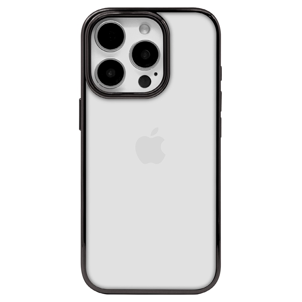 iPhone16 Pro  С եȥ TPU Ѿ׷ۼ ꥢ Ʃ ᥿ե졼 磻쥹б ֥å ե ޥۥ 8198IP461PTPLBK 饹Хʥ