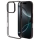 iPhone16 Pro  С եȥ TPU Ѿ׷ۼ ꥢ Ʃ ᥿ե졼 磻쥹б ֥å ե ޥۥ 8198IP461PTPLBK 饹Хʥ