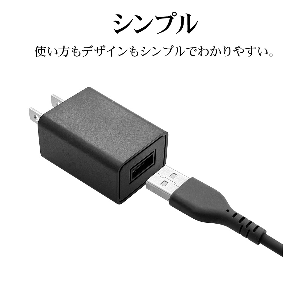 Ŵ ACץ USBŴ A 1ڥ  󥻥 AC USB Type-A typea 1A ѥ б ֥å ޥ ޡȥե RACA1A03BK 饹Хʥ