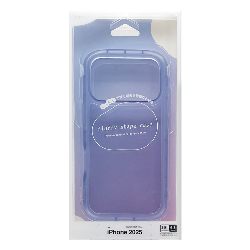 iPhone17 Pro ������ ���С� ���եȥ����� TPU fluffy shape case �Ѿ׷�ۼ� ���� ��� 2.5mm �פä��� ���ȥ�åץۡ��� �֥롼 �����ե��� ���ޥۥ����� 9031IP5BTPBL �饹���Хʥ�