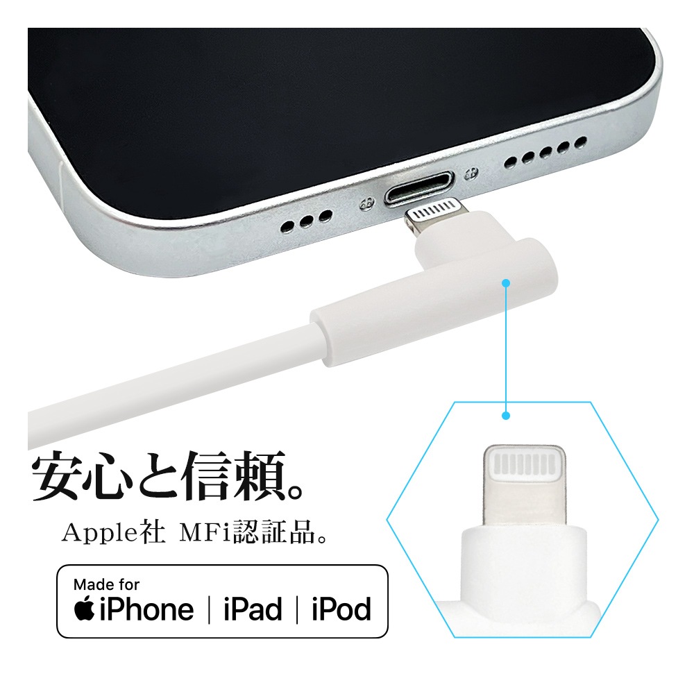 iPhone iPod iPad MFiǧ�� L���饤�ȥ˥󥰥����֥� ���餫�� ����ߤˤ��� ���� �̿� ������ �襳 2.4����ڥ� 1�᡼�ȥ� ������A Type-A to Lightning 2.4A 1m �١����� R10CAAL2A07BE �饹���Хʥ�