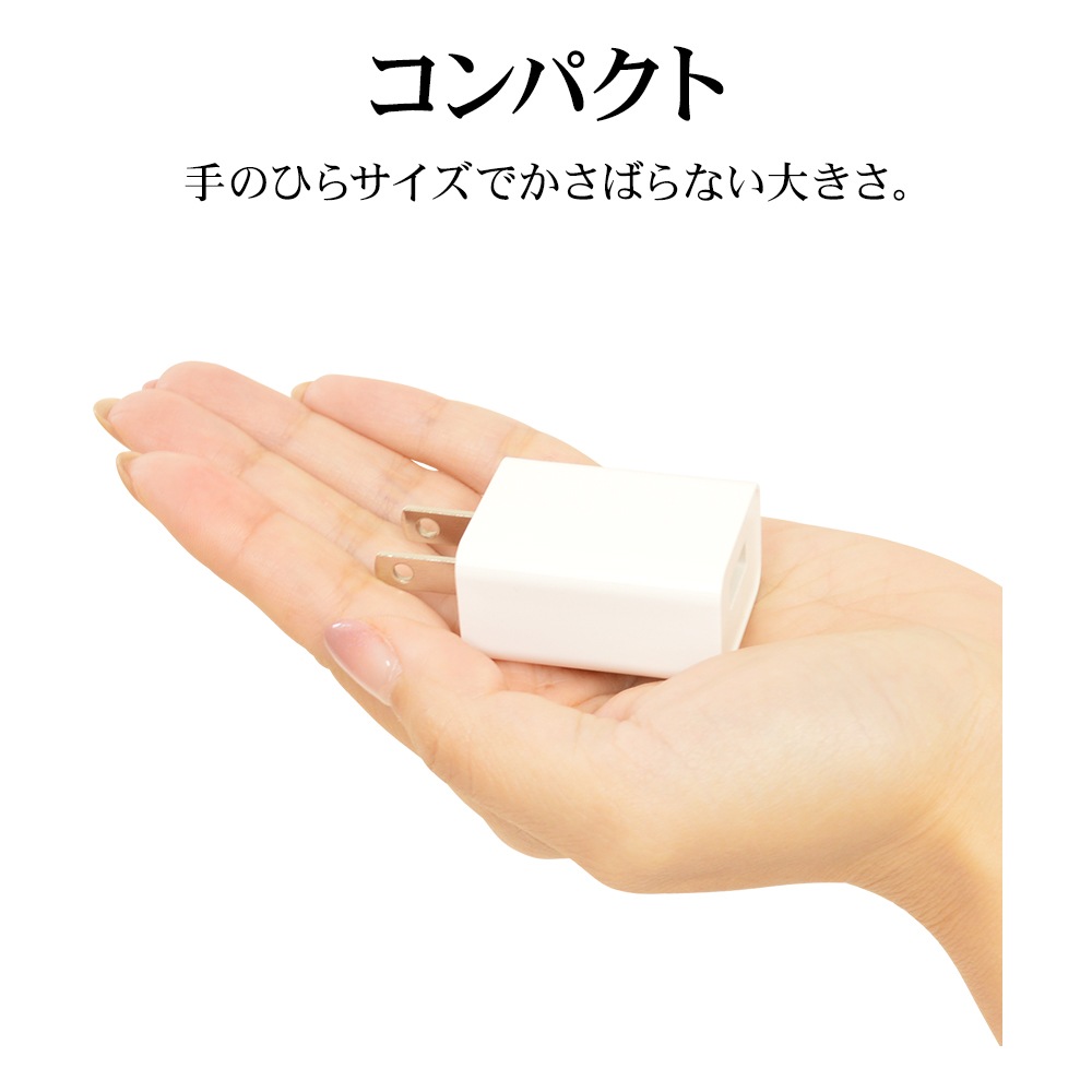 Ŵ ACץ USBŴ A 1ڥ  󥻥 AC USB Type-A typea 1A ѥ б ۥ磻 ޥ ޡȥե RACA1A03WH 饹Хʥ