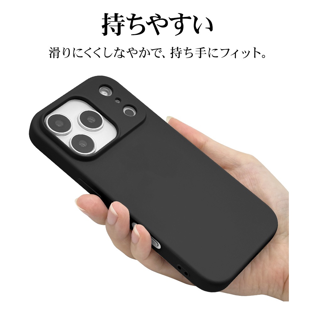 iPhone17 Pro ������ ���С� ���եȥ����� TPU �Ѿ׷�ۼ� �ޥå� �����ɻ� ���ȥ�åץۡ��� �֥�å� �����ե��� ���ޥۥ����� 9032IP5BTPBK �饹���Хʥ�