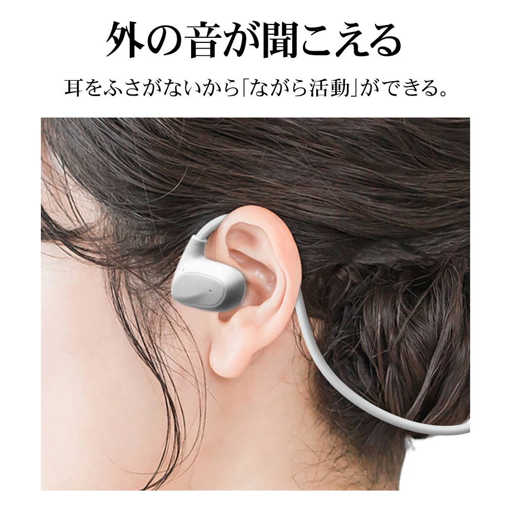 iPhone ޥ Bluetooth 5.3 AirƳ IPX4 ɿ ץ󥤥䡼 磻쥹 ƥ쥪 ۥ ޥ ͥåХ  Ϥβʹ C Type-C typec 忮å ϥ󥺥ե꡼  Ķ ۥ磻 RBTESMS06WH