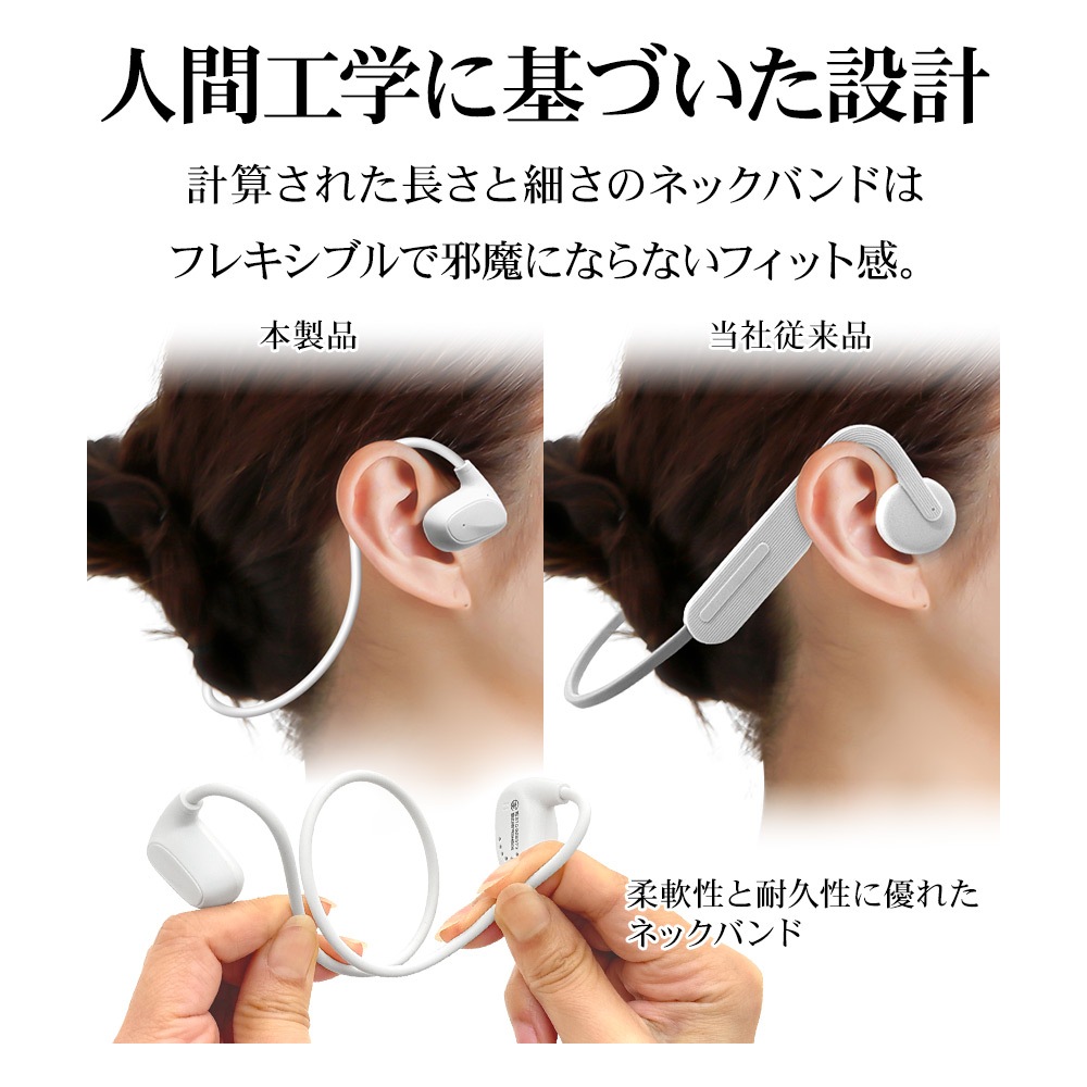 iPhone ޥ Bluetooth 5.3 AirƳ IPX4 ɿ ץ󥤥䡼 磻쥹 ƥ쥪 ۥ ޥ ͥåХ  Ϥβʹ C Type-C typec 忮å ϥ󥺥ե꡼  Ķ ۥ磻 RBTESMS06WH