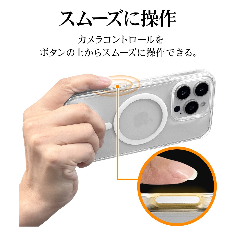 iPhone16 Pro ������ ���С� �ϥ��֥�å� MagSafe�б� �Ѿ׷�ۼ� ���� ��� ���ꥢ Ʃ�� TPU�Х�ѡ������� ����饳��ȥ����뵡ǽ�դ� �磻��쥹�����б� �����ե��� ���ޥۥ����� 8576IP461PHPMCCL �饹���Хʥ�