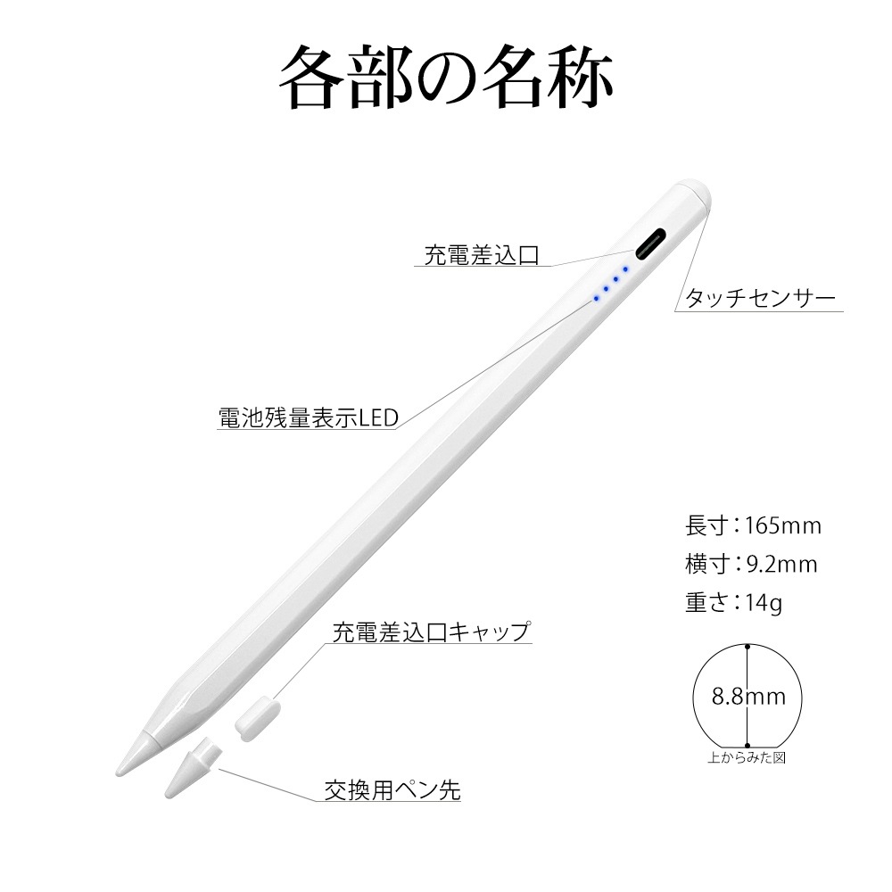 iPad ���� ���å��ڥ� ������C ���ż� �ѡ���ꥸ��������� ����ư�ɻ� �������ε�ǽ �������ε�ǽ �ⴶ�� ���� �����ޤ���������� �ڥ�������� Type-C typec �ۥ磻�� RTP15WH �饹���Хʥ�