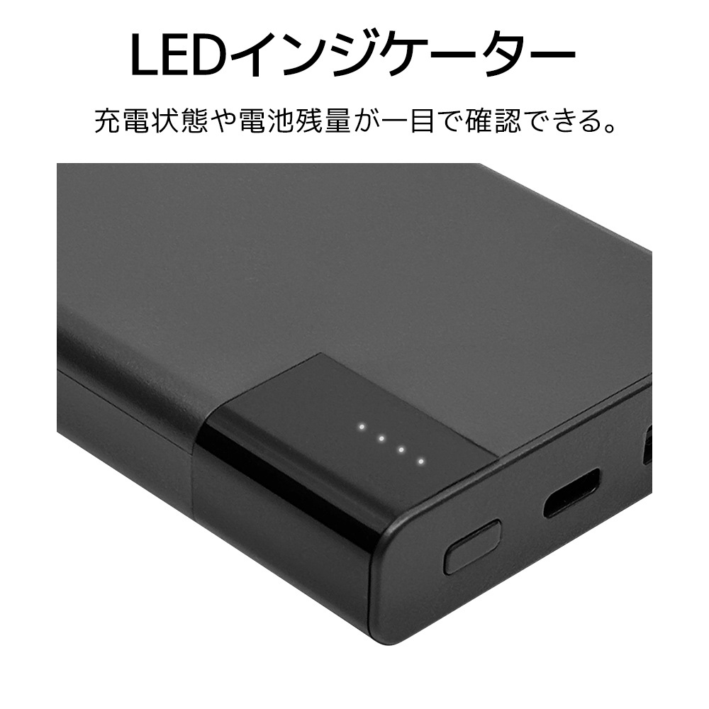 ��Х���Хåƥ꡼ 5000mAh 2�ݡ��� ������C ������A 12��å� 2.4����ڥ� USB Type-C Type-A 12W 2.4A LED���󥸥������� ������ Smart IC �ۥ磻�� iPhone ���ޥ� iPad RLI050C12W01WH �饹���Хʥ�