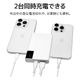 ��Х���Хåƥ꡼ 5000mAh 2�ݡ��� ������C ������A 12��å� 2.4����ڥ� USB Type-C Type-A 12W 2.4A LED���󥸥������� ������ Smart IC �ۥ磻�� iPhone ���ޥ� iPad RLI050C12W01WH �饹���Хʥ�