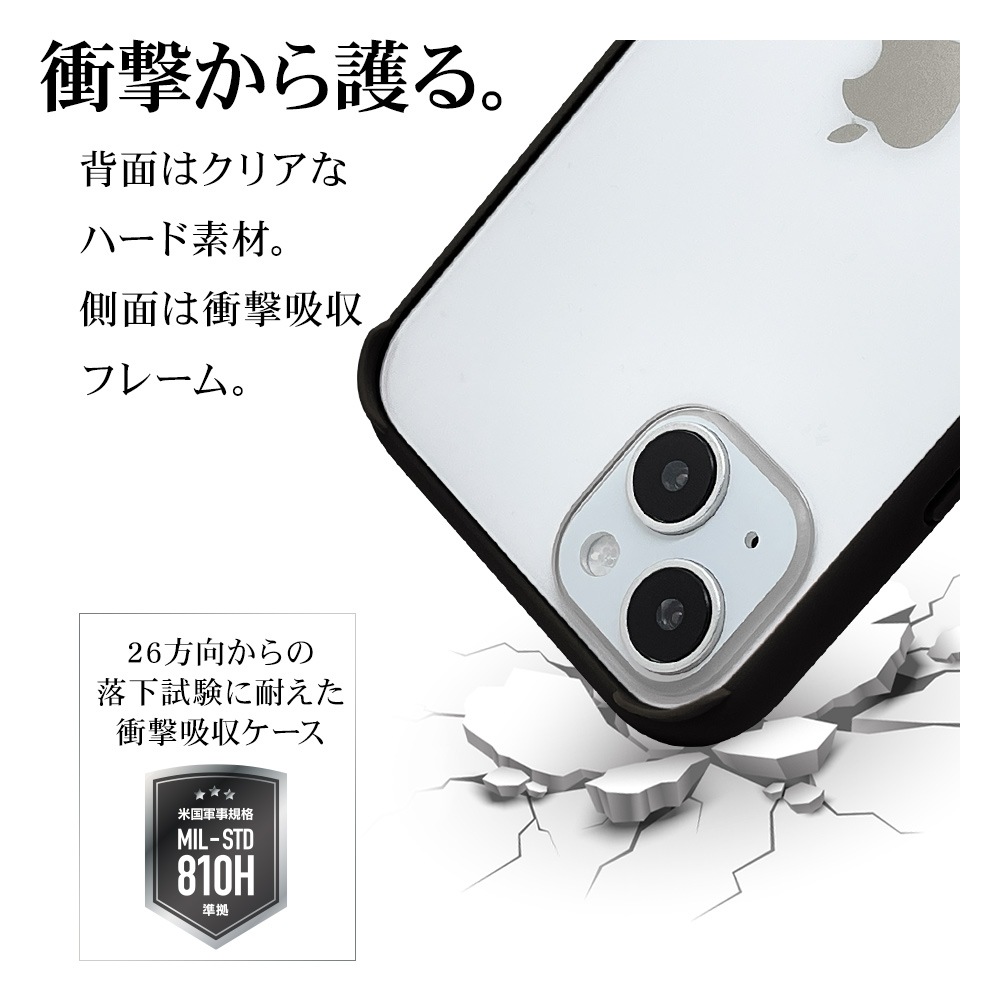 iPhone15 Plus 14 Plus  С ϥ֥å Ѿ׷ۼ   ꥢ Ʃ TPUХѡ+PC 5H ȥåץۡ 磻쥹б VANILLA PACK AIR LITE ֥å ޥۥ 7221IP267HB 饹Хʥ