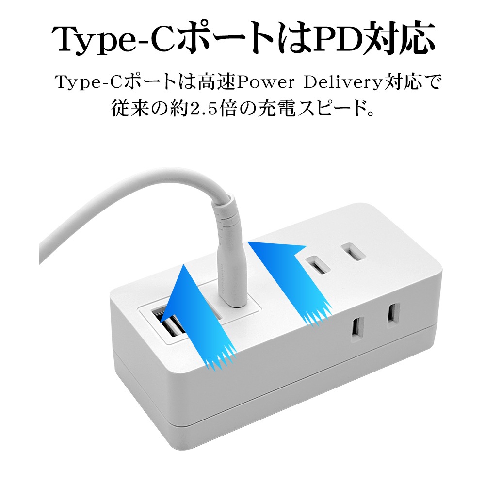 ���Ŵ� AC�����ץ��� AC���Ŵ�  USB�ݡ��� ������C USB Type-C PD �ѥ�ǥ�Х꡼ Power Delivery 20��å� 3���󥻥�� ������A USB Type-A 2�ĸ� 15W �ۥ磻�� iPhone Android R3ACC2A20W01WH �饹���Хʥ�