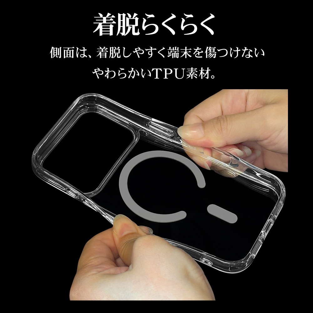 iPhone17 Pro  С ϥ֥å MagSafeб C ޥͥåȽ RHINOX 饤Υå MIL 5H TPUХѡ ȥåץۡ 磻쥹 ꥢ㥳 ե ޥۥ 9275IP5BHAMCLCH 饹Хʥ