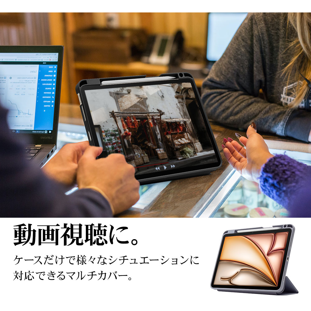 iPad Air(M4)(M3)(M2) 11����� iPad Air 10.9����� ��5���� ��4���� iPad Pro 11����� ��4���� ��3���� ��2���� ��1���� ������ ���С� ��Ģ�� �֥å������� ������ɵ�ǽ �֥�å� �����ѥå� 9464IPA11M4BBK �饹���Хʥ�