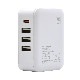 USB���Ŵ� ������C PD�б� �ѥ�ǥ�Х꡼ ������A��3�ݡ��� �ϥ��ѥ 32��å� ��®���� ��®���� ���󥻥�� AC 32W Type-C typec Power Delivery Type-A �ۥ磻�� iPhone ���ޥ� ���ޡ��ȥե��� �����б� RACC3A32W01WH