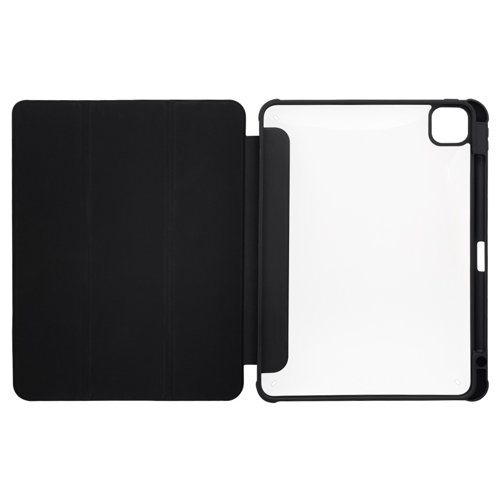 iPad Pro 4 3 2 11  С ϥ֥å Ģ Ѿ׷ۼ ꥢ Ʃ TPUХѡ+PC ꡼׵ǽб Hybrid Flip Cover ֥å ѥå ѥåɥ 7441IPP11BO 饹Хʥ