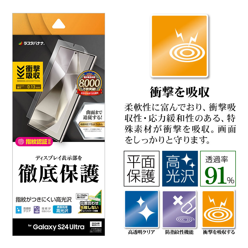 Galaxy S24 Ultra SC-52E SCG26 �ե���� ʿ���ݸ� ����TPU �Ѿ׷�ۼ� ����� ��Ʃ�� ���ꥢ �����ɻ� ��ñŽ���դ� ����ǧ���б� ����饯���� S24 ����ȥ� �ݸ�ե���� UG4166GS24U �饹���Хʥ�