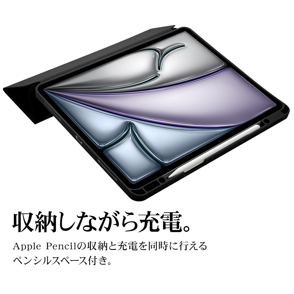 iPad Air(M4)(M3)(M2) 13����� iPad Pro 12.9����� ��6���� ��5���� ��4���� ��3���� ������ ���С� ��Ģ�� �֥å������� ������ɵ�ǽ ����ץ� �֥�å� �����ѥåɥ����� 9466IPA13M4BBK �饹���Хʥ�