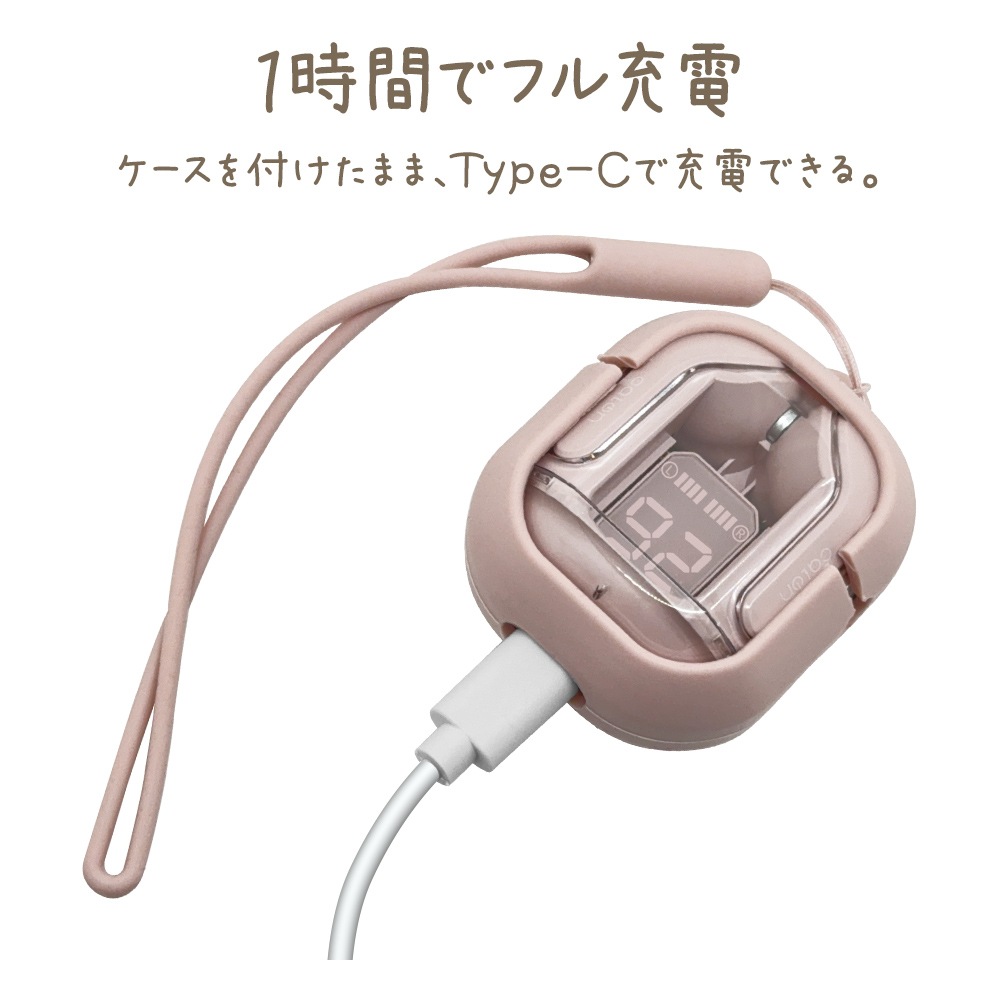 Bluetooth 5.3 磻쥹 ƥ쥪 ۥ calon ȥåդ ꥳ󥱡  ʥ ɽǥץ쥤 C Type-C ñ³ ⡼֥롼 RTWS06SBL