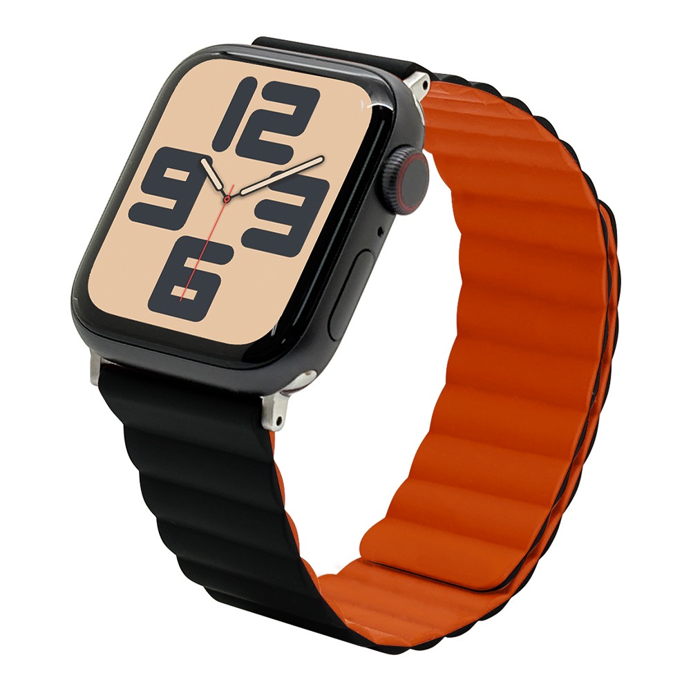 Apple Watch Series10 9 8 7 6 5 4 SE��2���� SE 42mm 41mm 40mm 38mm ���ꥳ��Х�� ��æ��ñ �Х�� �ޥ��ͥåȥ����� �֥�å��ߥ���� ���åץ륦���å� �٥�� RBLAWM4007BKOR
