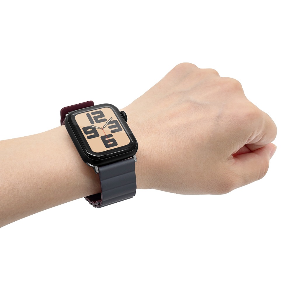 Apple Watch Series10 9 8 7 6 5 4 SE��2���� SE 42mm 41mm 40mm 38mm ���ꥳ��Х�� ��æ��ñ �Х�� �ޥ��ͥåȥ����� ���졼�ߥ磻���å� ���åץ륦���å� �٥�� RBLAWM4007GRYRD