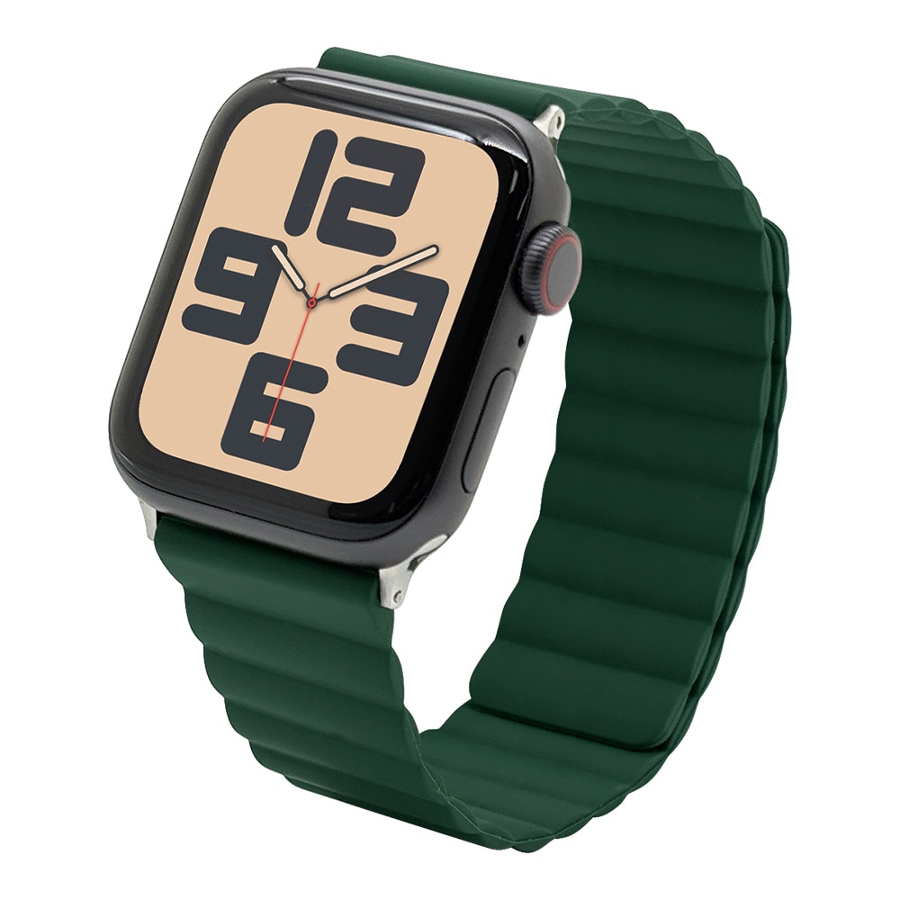 Apple Watch Series10 9 8 7 6 5 4 SE��2���� SE 42mm 41mm 40mm 38mm ���ꥳ��Х�� ��æ��ñ �Х�� �ޥ��ͥåȥ����� ���꡼�� ���åץ륦���å� �٥�� RBLAWM4007GR