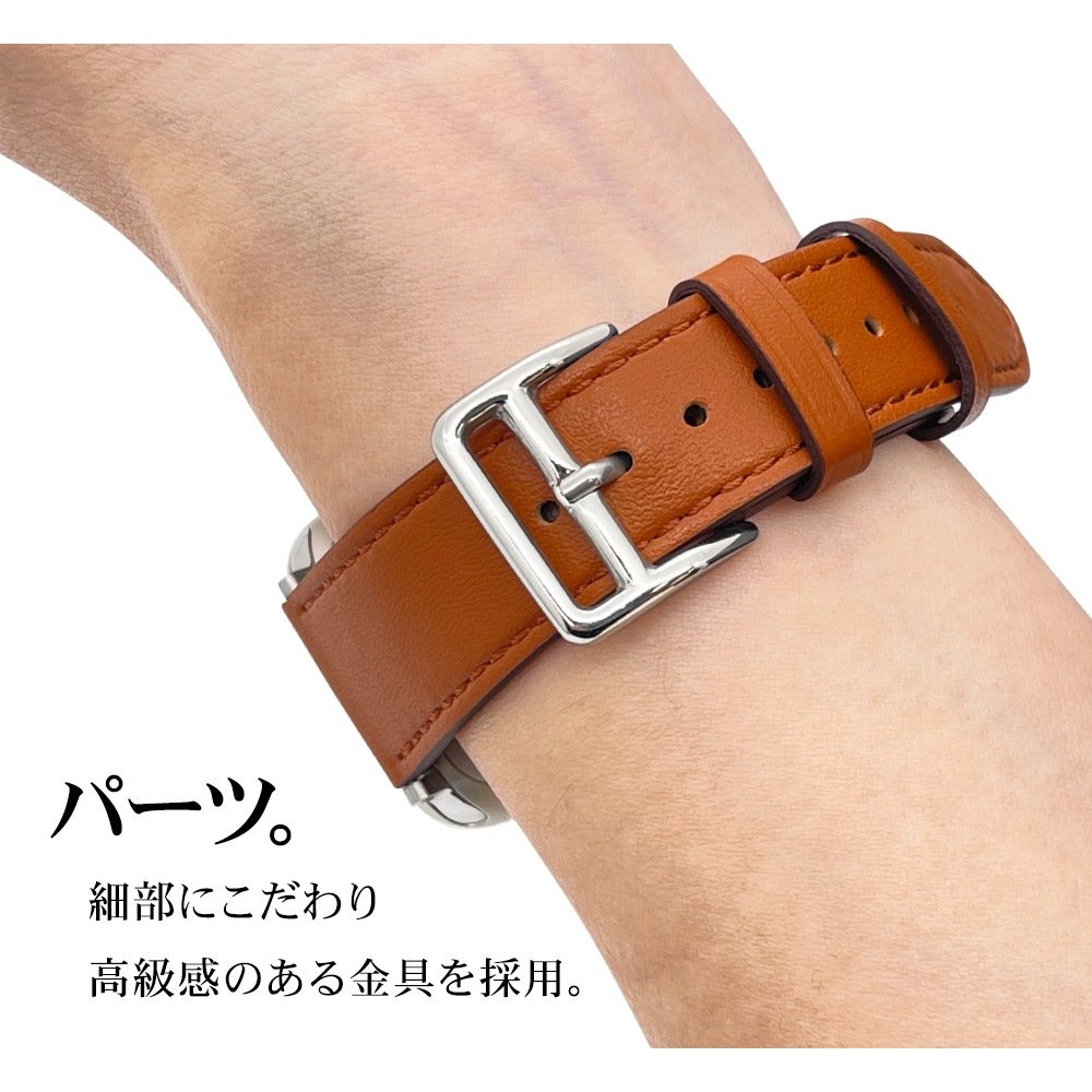 Apple Watch Series10 Series9 Series8 Series7 Series6 Series5 Series4 Series3 SE��2���� SE 41mm 40mm 38mm �ܳץ쥶�� ����� �Х�� ����ץ� �֥�å� ���åץ륦���å� �Х�� RBAWL7462BK