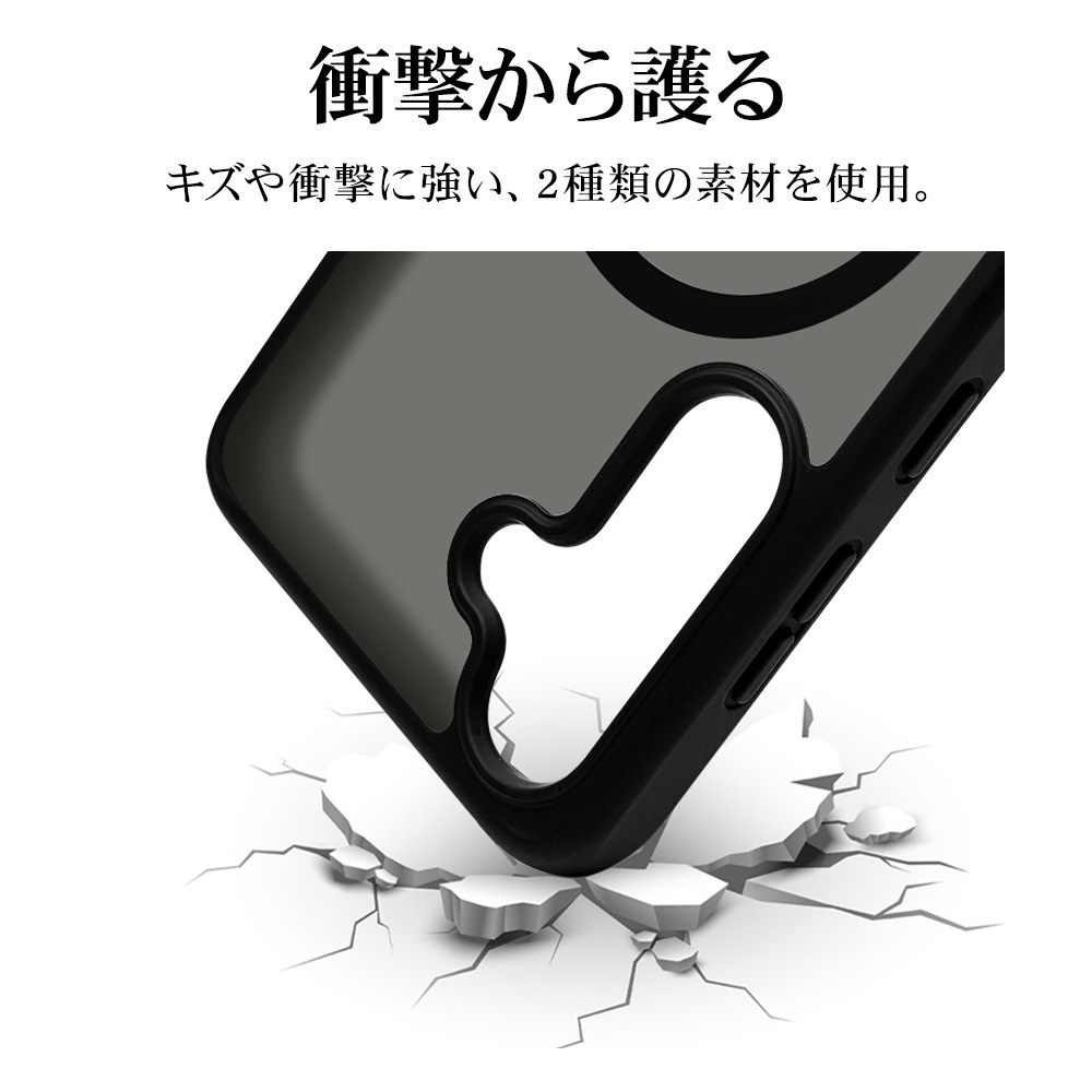 Galaxy S24 SC-51E SCG25 ������ ���С� �ϥ��֥�å� MagSafe�б� �Ѿ׷�ۼ� ���� ��� �ޥåȲù� �����ɻ� TPU�Х�ѡ������� �磻��쥹�����б� BK��FRBK ����饯���� S24 ���ޥۥ����� 7835GS24HPMBK �饹���Хʥ�