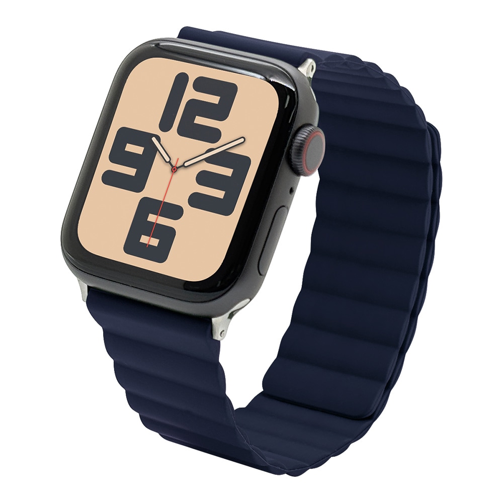 Apple Watch Series10 9 8 7 6 5 4 SE��2���� SE 42mm 41mm 40mm 38mm ���ꥳ��Х�� ��æ��ñ �Х�� �ޥ��ͥåȥ����� �֥롼 ���åץ륦���å� �٥�� RBLAWM4007BL